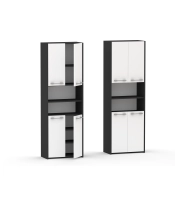 Słupek łazienkowy LUNA 4D  w kolorze czarnym 56 lub 76 cm